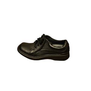 Josef Seibel Black Leather Lace-Up Flat Shoes NWOT